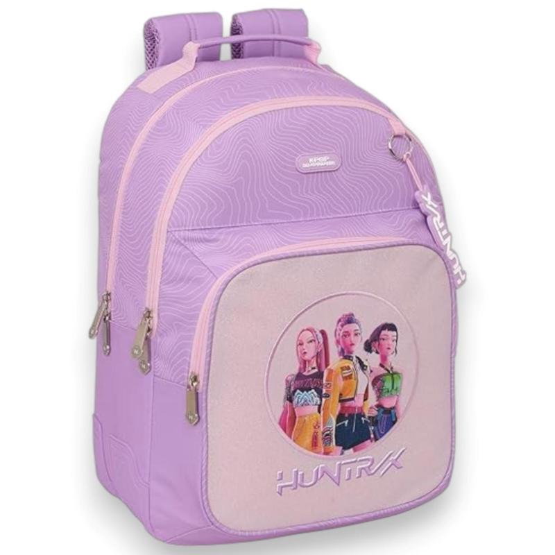 K-Pop Demon Hunters - Glicine - Zaino Americano 3 Zip - 32x15x42 Cm - 