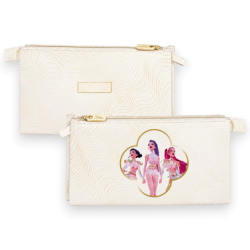 K-Pop Demon Hunters - Gold - Astuccio Scuola 3 Zip - 22x3x12 Cm 