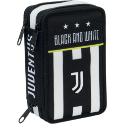 Seven - Astuccio a 3 Zip Juventus Calcio - Completo di Accessori