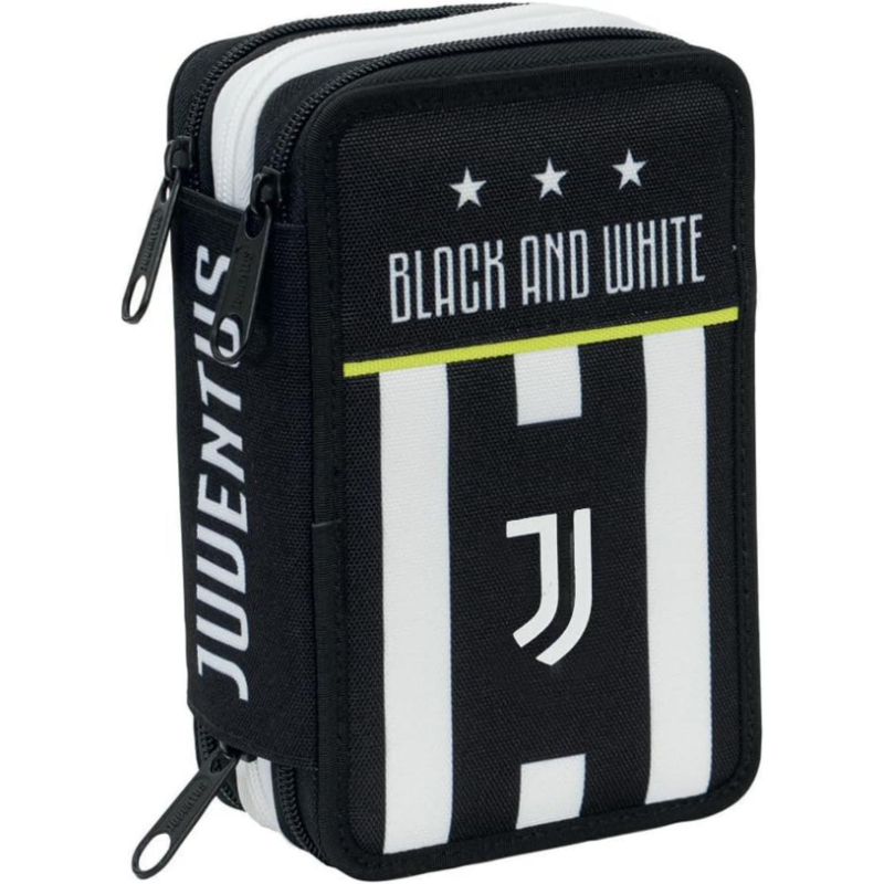 Seven - Astuccio a 3 Zip Juventus Calcio - Completo di Accessori