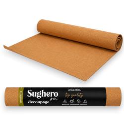 Foglio di Sughero Naturale 46x60 cm Spessore 2,2 mm per Fai da Te e De