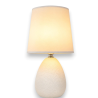 Lume Bianco con Base in Ceramica e Paralume in PVC - Base a Forma di U