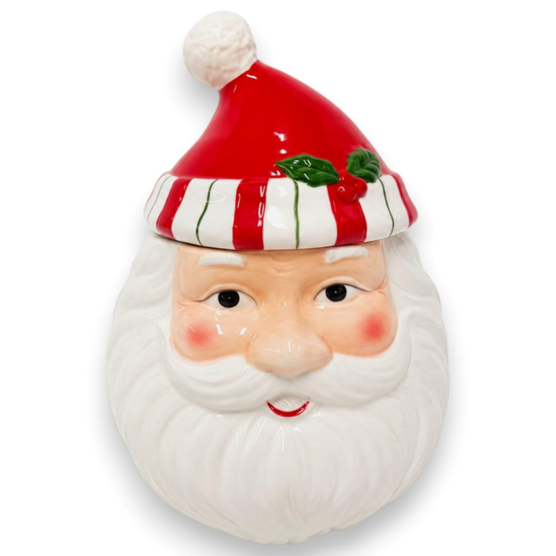 Barattolo in Ceramica Natalizio - Babbo Natale - 23 Cm