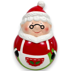 Barattolo in Ceramica Natalizio - Mamma Natale - 24 Cm