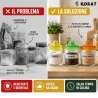 Set 3 Barattoli da Cucina in Vetro 300 ml – Sale, Caffè e Zucchero