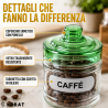 Set 3 Barattoli da Cucina in Vetro 300 ml – Sale, Caffè e Zucchero