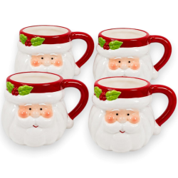 Set 2 Tazze Natalizie Viso Babbo Natale- 350 ML