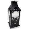 Lanterna Halloween con Luce Effetto Fuoco - 14x14x31,5 Cm