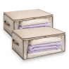 Set 2 Scatole Organizer Salvaspazio KORAT 50 × 40 × 25 cm – Pieghevoli