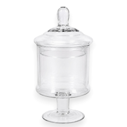 Barattolo in Vetro con Coperchio e Base a Stelo – Porta Confetti Elega