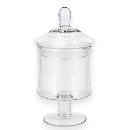 Barattolo in Vetro con Coperchio e Base a Stelo – Porta Confetti Elega