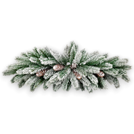 Fascina Natalizia Innevata con Pigne  - 70 Cm