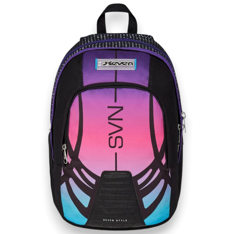Seven - Zaino Scuola Dual Nuanced - Nero/Fuxia - 31 LT - SCONTO