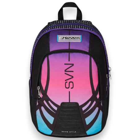 Seven - Zaino Scuola Dual Nuanced - Nero/Fuxia - 31 LT - SCONTO