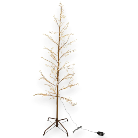 Albero con Perline e 120 Luci Led - 145 Cm