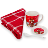 Set Colazione Natalizio 4 Pezzi - 16x10x18 Cm