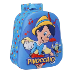 Safta - Zaino Asilo 3D - Pinocchio - 22x10x27 cm