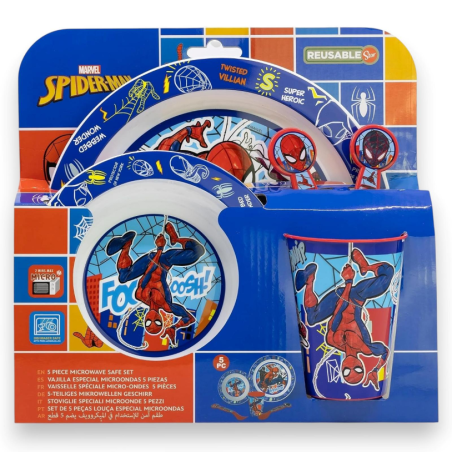 Stor - Set Pappa in Melamina - Spiderman
