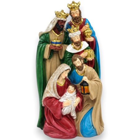 Natività in Ceramica con Re Magi - 27 Cm