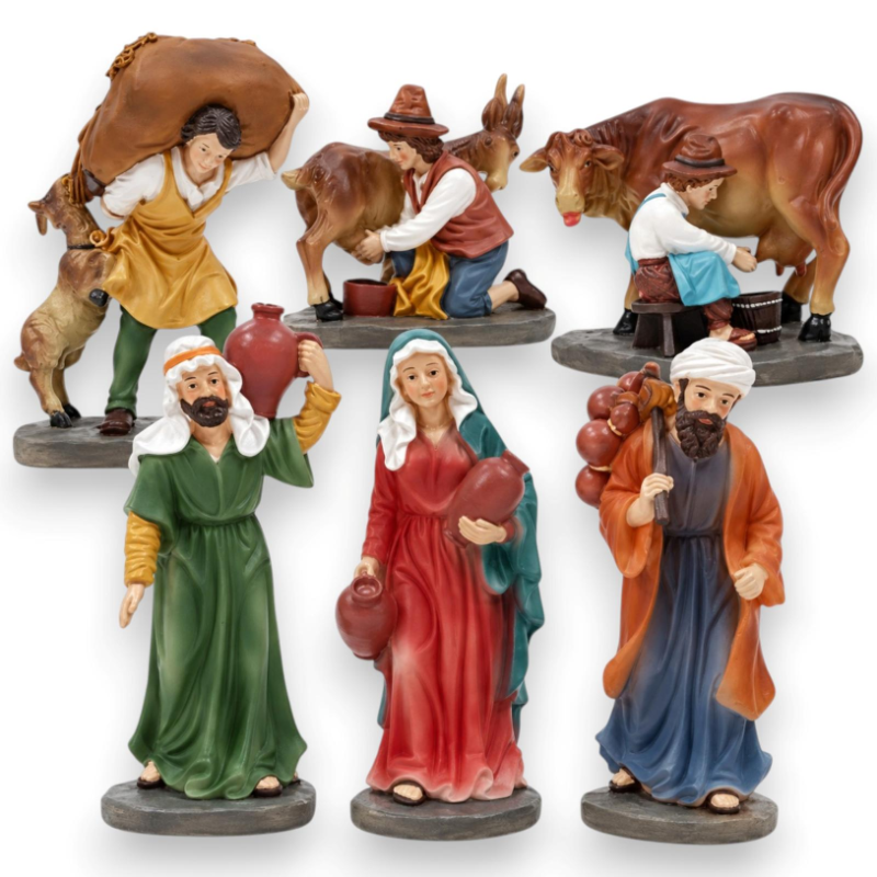 Set 6 Statuine Presepe - Mestieri - 12 Cm