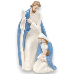 Natività in Ceramica - Bianca e Celeste - 24,5 Cm