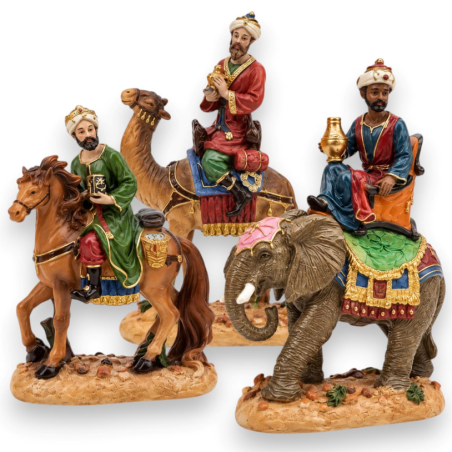 Set Re Magi - Cavallo/Cammello/Elefante - 9 Cm