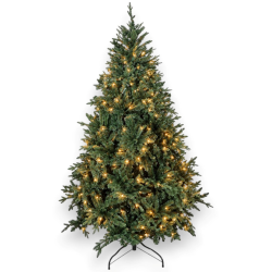 Albero Con Punte 1651 PVC e PE e 360 Luci Led Bianco Caldo - 210 Cm