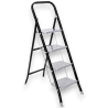Scala in Acciaio 4 Gradini Pieghevole - 81x43,5x130 Cm