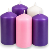 Set 5 Candele dell' Avvento - Diametro 5x12,5 H Cm