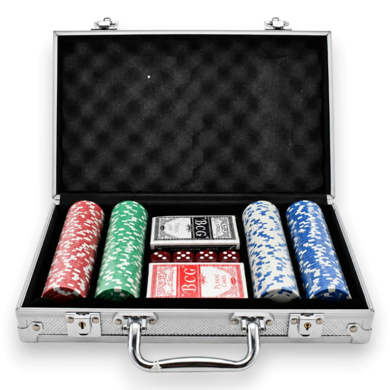 Valigetta Poker - Carte e Dadi - 200 Fiches 