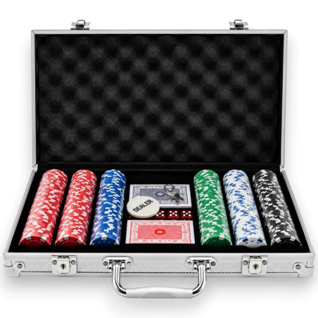Valigetta Poker - Carte e Dadi - 300 Fiches 