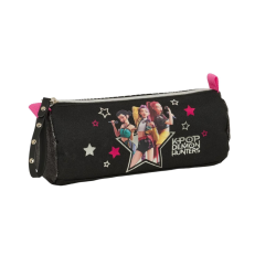 K - Pop Demon Hunters - Astuccio Tombolino Nero 1 Cerniera - 21x7x8 cm