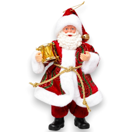 Babbo Natale con Abito Rosso e Pelliccia - 18 Cm