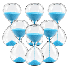 Set di 6 Clessidre Mignon Celeste - H. 6 cm - 1 Minuto 