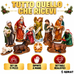 Set Natività Lusso 11 Pezzi - 9 cm