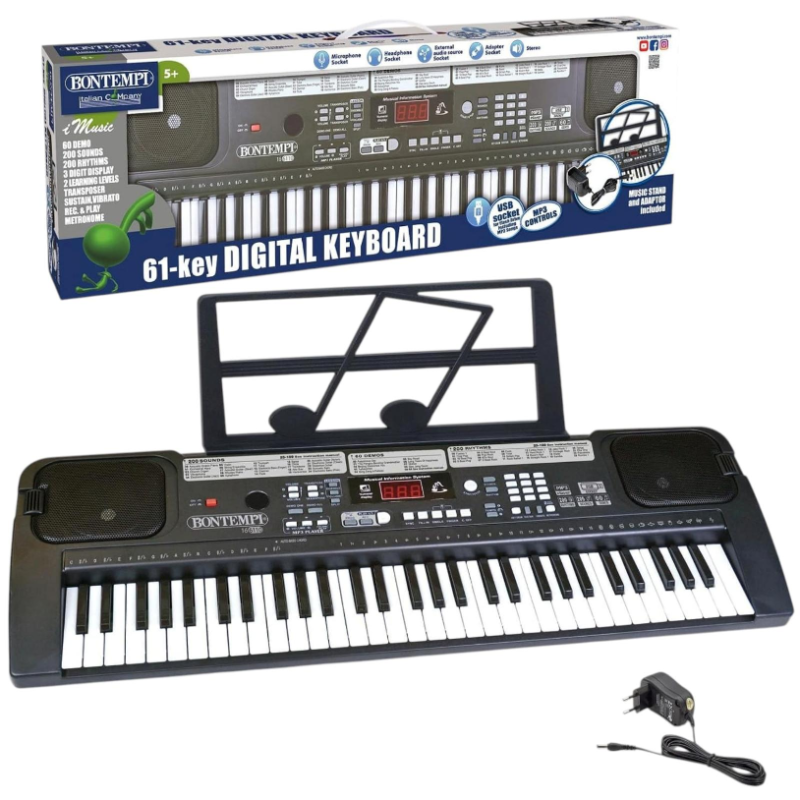 Bontempi - HarmonyKeys - Tastiera Digitale a Passo Medio - 61 Tasti