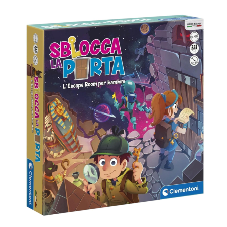Clementoni - Sblocca la Porta - 3 Escape Room - 37x28x5 cm