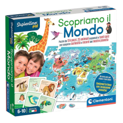 Clementoni Sapientino Più - Scopriamo il Mondo  - 6 -10 Anni - 25x29x6