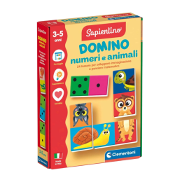 Clementoni Sapientino - Domino Numeri e Animali - 18x25x4 cm