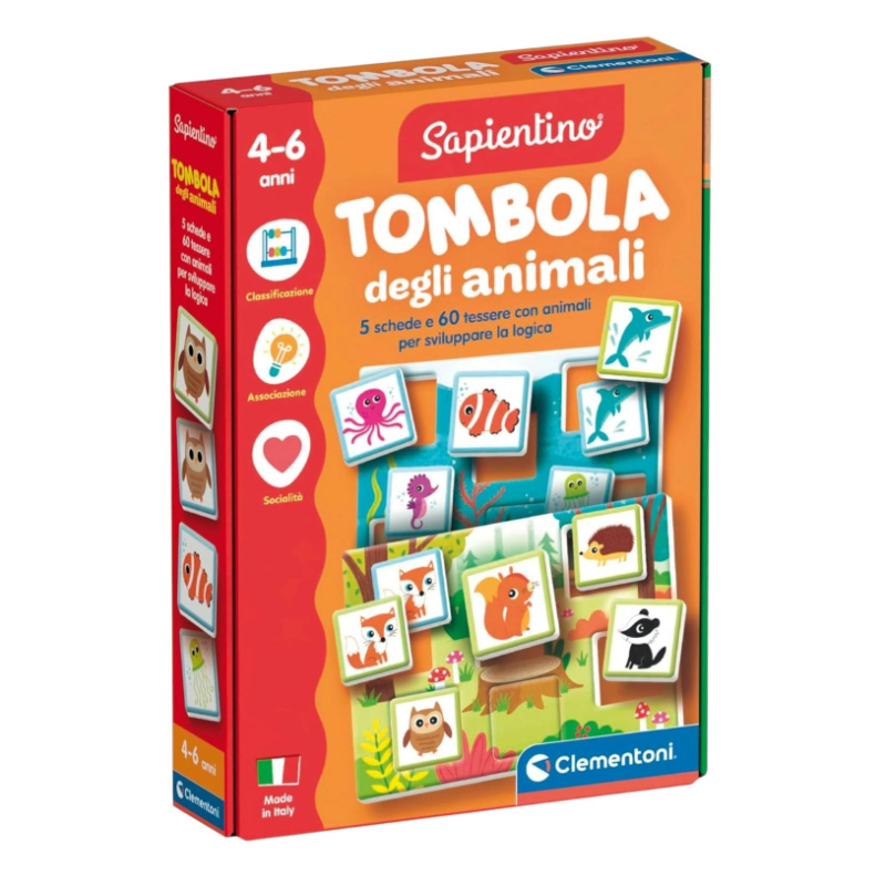 Clementoni Sapientino -  Tombola Degli Animali - 18x25x4 cm
