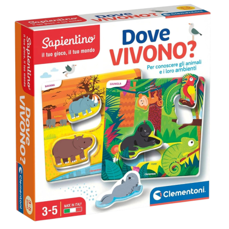 Clementoni Sapientino - Dove Vivono? - 18x25x4 cm