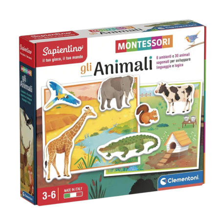 Clementoni Sapientino Montessori - Gli Animali - 25x29x6 cm