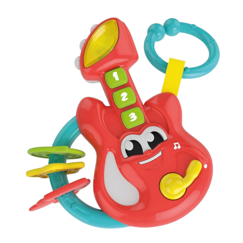 Clementoni Baby - Sonaglino Elettronico Chitarra  - 3/36 Mesi - 15x24x