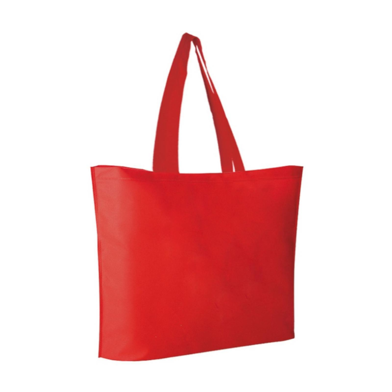 10 BORSE SHOPPERS IN TNT 50x40 cm con soffietto 12cm BUSTA SPESA 80 g/