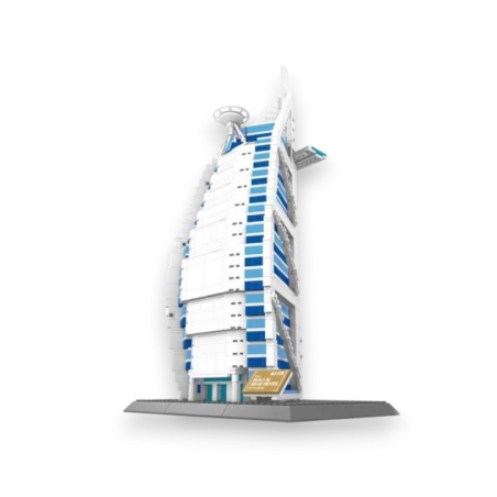 Costruzioni Wange Hotel Burj al-Arab di Dubai. Modello d’architettura 