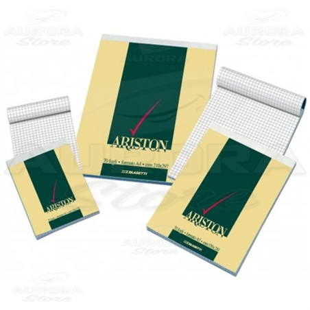 10 BLOCK NOTES ARISTON A6 70 FF QUADRETTI 5 MM APPUNTI CARTA BIANCA mi