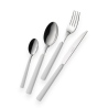 Eme Posaterie Set di 16 Posate Linea Fast Colore Bianco, Acciaio inox,