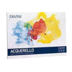 Favini - Blocco Fogli per Acquerello 35x50 cm - 340 Gr. - 10 Fogli