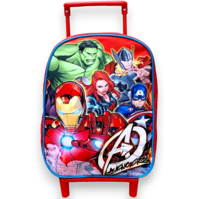 Zaino Asilo Trolley Avengers MARVEL 28x22x10 cm Rosso Blu