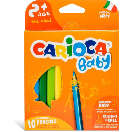 CARIOCA Matitone Baby Pencil, Matite Triangolari Maxi in Resina, Mina 